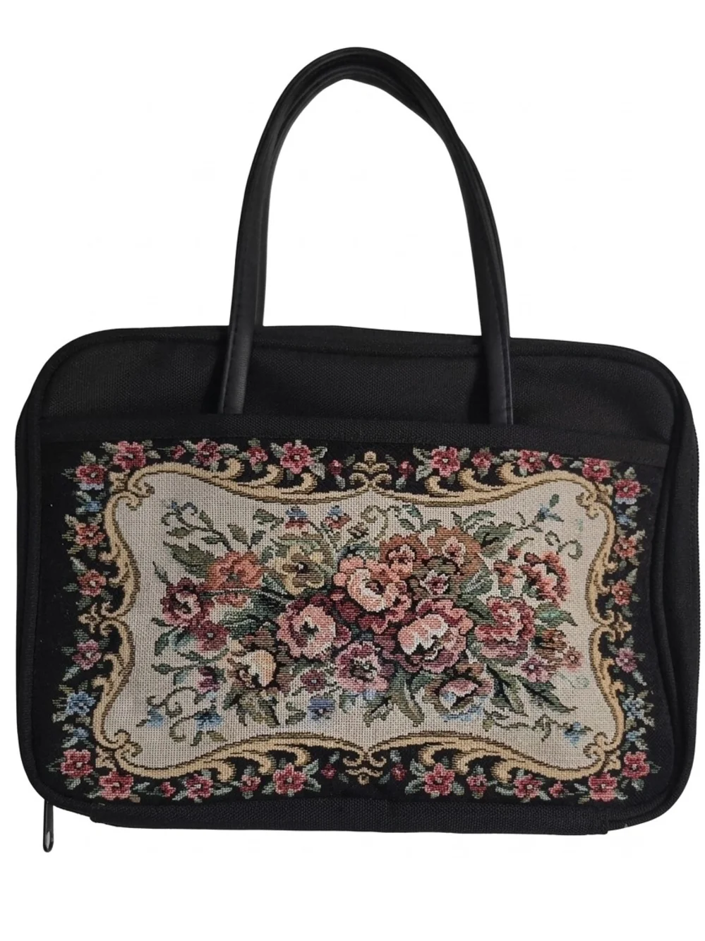 Vintage Floral Tapestry Bible / Book Carrying Case Tote